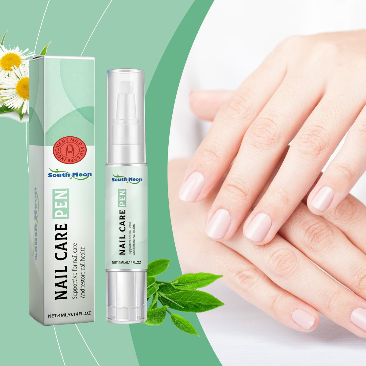 Gray Nail Care Pen Gently Nourishes Fingernails, Cleans And Brightens Nails And Thickens Nails