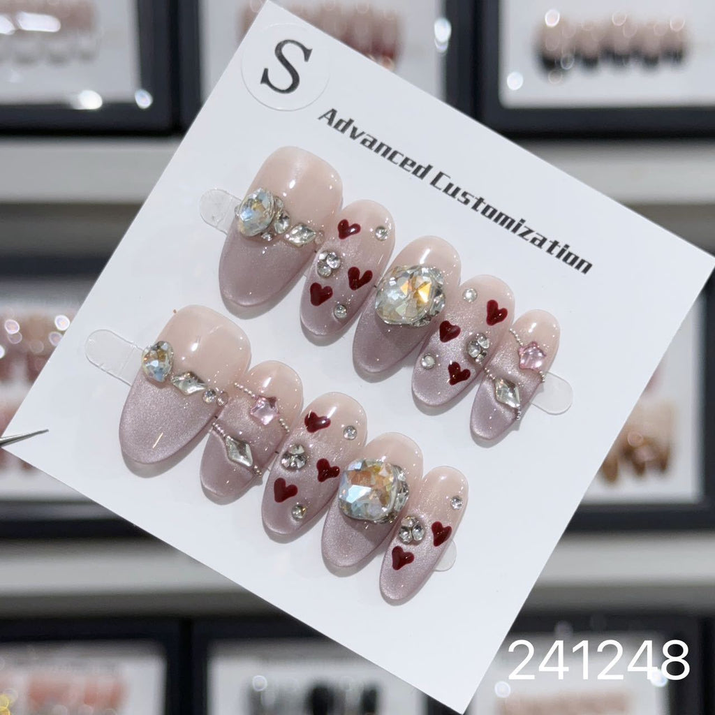 1029- Handmade press on nails fake nails removable
