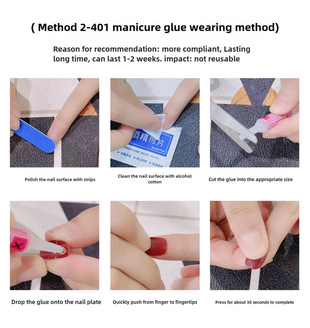 0986- Handmade press on nails fake nails removable